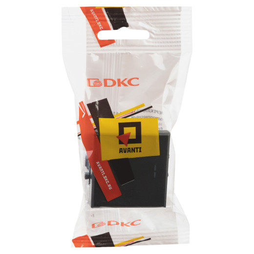 Переключатель одноклавишный модульный, Avanti, черный матовый, 2 модуля