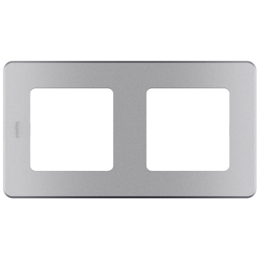 Рамка 2 поста - Legrand/Daccord Inspiria - алюминий