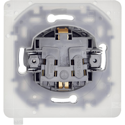 Розетка с заземлением IP44 - Legrand/Daccord Inspiria - со шторками с защитной крышкой 16А 250В винтовые зажимы - антрацит