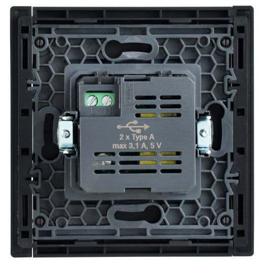 FORTE&PIANO Роз. USB A+A 3,1А FP349 сер. IEK