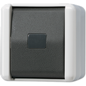 JUNG Кнопка без фиксации, однополюсная с НО контактом для накладного монтажа IP44