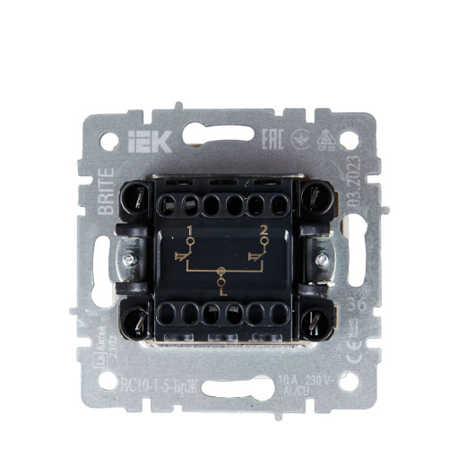 BRITE Выключ. жалюзи 10А ВС10-1-5-БрЖ жемч. IEK