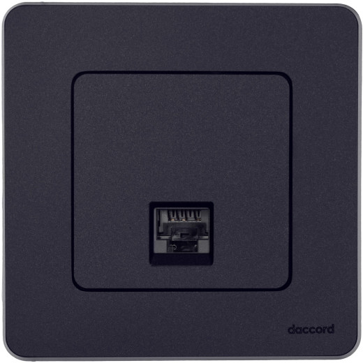 Розетка компьютерная RJ45 категория 6 UTP - Legrand/Daccord Inspiria - антрацит