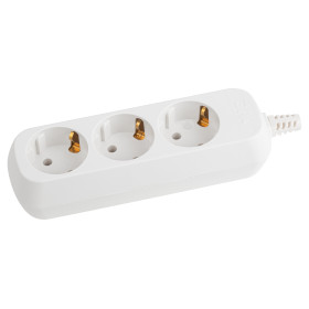 ЭРА Колодка KX-3e 3 розетки с зазeмлением белая