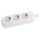 Колодка ЭРА KX-3e 3 розетки с зазeмлением белая
