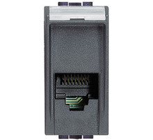 BT LL Антрацит Розетка ТЛФ RG 11, 1 мод.