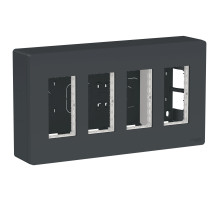 Schneider Electric Unica System+ Антрацит Блок открытой установки 4х2