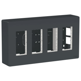 Schneider Electric Unica System+ Антрацит Блок открытой установки 4х2