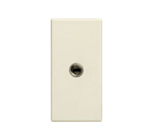 Simon 27 Мех Слоновая кость Розетка для подключения разъёма audio mini-jack (3,5 мм), узкий, винты