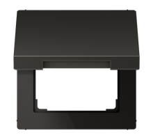 JUNG Крышка откидная для штепсельных розеток с платой 50×50 мм антрацит