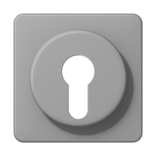 Крышка для выключателя с замком, серая