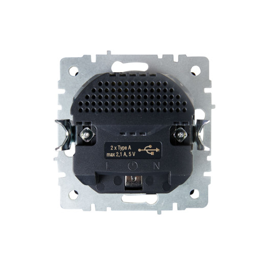 BRITE Роз. с з/к/ш 16А с USB A+A 2,1А РЮш10-1-БрТБ бр. IEK