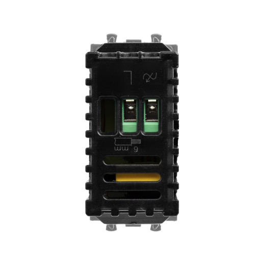 Диммер поворотный модульный, Avanti, закаленная сталь, 1 модуль