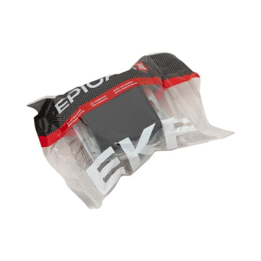 Механизм розетки, 16А, IP44, с заземлением, со шторками, c крышкой, чёрный Эпика EKF