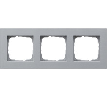 Gira E2 Алюминий Рамка 3-ая заподлицо