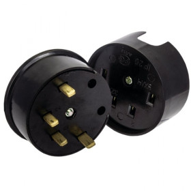 EKF PROxima Разъем РШ-ВШ 32А 380В 3P+PE (ОУ) карболитовый черный.