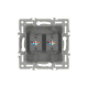 Механизм компьютерной розетки двойной SCT-MPC2-PL-GR (RJ-45, CAT6) (Arlight, -)