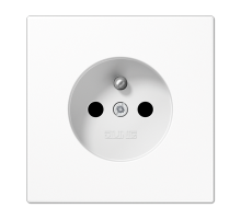 JUNG Франко-бельгийская розетка, защита от детей, винтовые зажимы, белый