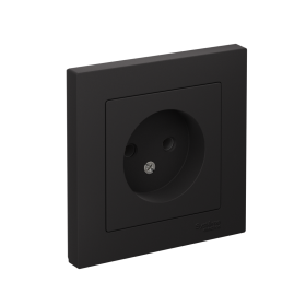 Systeme Electric AtlasDesign Карбон Розетка б/з, 16А, в сборе