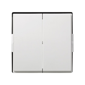 Simon 27 Scudo Белая Накладка на двухклавишный механизм