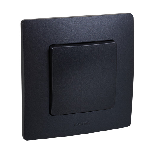 Переключатель перекрёстный одноклавишный - Legrand Etika - 10АХ 250В винтовые зажимы - антрацит