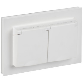 IEK BRITE Роз. 2-я с кр. 16А в сб IP44 РСбш12-3-44-БрАБ а/б