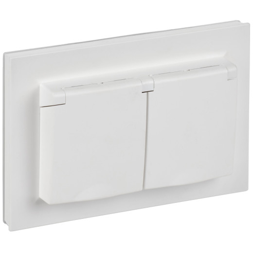 BRITE Роз. 2-я с кр. 16А в сб IP44 РСбш12-3-44-БрАБ а/б IEK