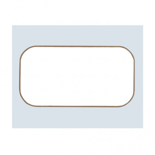 Стокгольм Рамка для розетки 2-местная белая с линией цвета шампань EKF PROxima