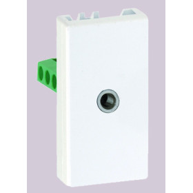 Simon Connect Графит Плата c 1-м стерео разъёмом 3,5мм мама , винты, 22,5х45мм