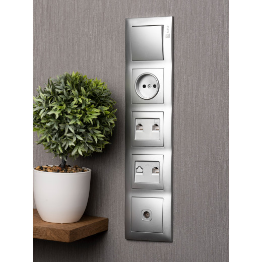 Валенсия Рамка 5-местная сталь EKF