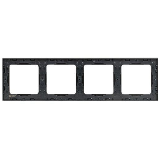 Стокгольм Рамка 4-местная металлическая черная EKF PROxima