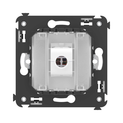 Компьютерная розетка RJ-45 без шторки в стену, кат.5е одинарная, Avanti, белое облако