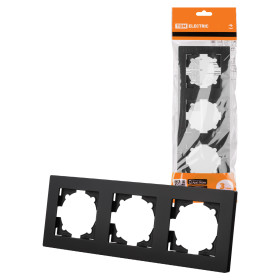 TDM Рамка 3-х постовая черная 