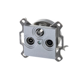 ABB EPJ Levit серебро / дымчатый чёрный Розетка TV-R-SAT, серебро