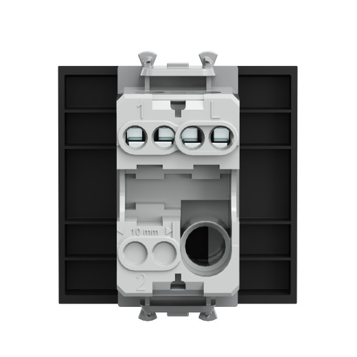 Кнопка одноклавишная модульная, Avanti, черный матовый, 2 модуля