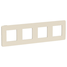 Schneider Electric Unica Studio Бежевая/Бежевая Рамка 4-ная