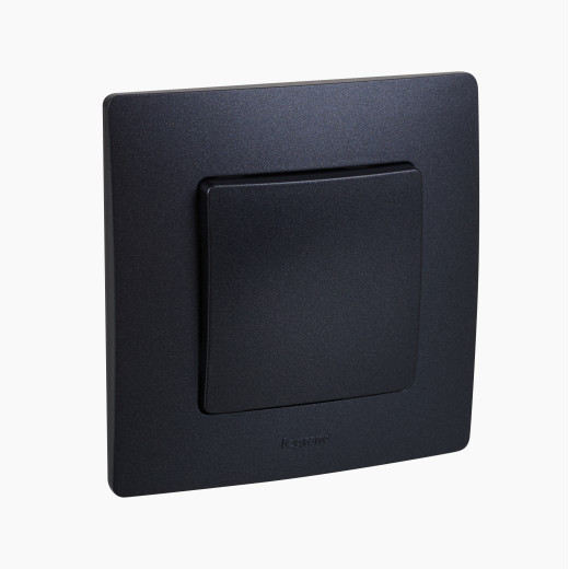 Переключатель перекрёстный одноклавишный - Legrand Etika - 10АХ 250В винтовые зажимы - антрацит