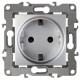 Розетка ЭРА Серия 12 12-2101-03 с заземлением 2P+E Schuko 16A-250В IP20 алюминий