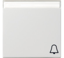 Gira S-55 Белый глянцевый Клавиша с полем для надписи и символом 