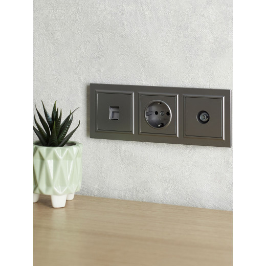 BRITE Рамка 3-мест. РУ-3-БрС сталь IEK