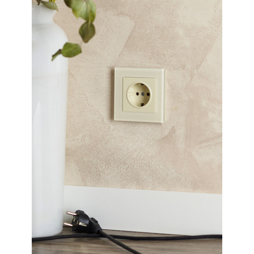 BRITE Рамка 1-мест. РУ-1-2-БрВа стекло ванильный IEK