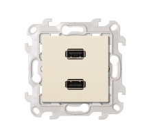 Simon 24 Слоновая кость Коннектор 2хUSB 2.0 тип A