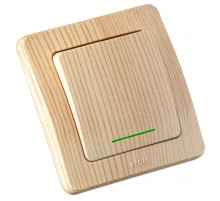 Hegel Мастер внутр Сосна ВС16-312-02 Выключатель 1-клавишный, с индикацией