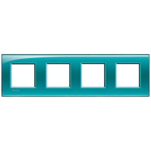 Livinglight Рамка прямоугольная, 4 поста, цвет зелёный