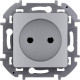 Розетка без заземления - Legrand/Daccord Inspiria - без шторок 16А 250В винтовые зажимы - алюминий