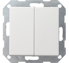 Gira S-55 Бел глянц Переключатель 2-клавишный самовозвратный