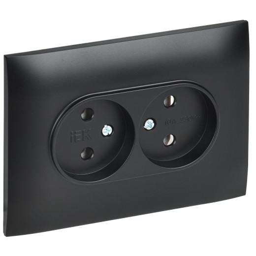 SKANDY Роз. 2-я без з/к/ш 10А в сб. SK-R10Bl черн. IEK