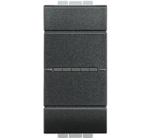 BT LL Антрацит Переключатель аксиальный 1-кл. 10А, 250В, автомат. клеммы, 1 мод. (замена для арт. L4053A).