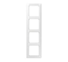 JUNG Рамка 4-кратная вертикальная с полем для надписи белая