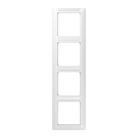 JUNG Рамка 4-кратная вертикальная с полем для надписи белая